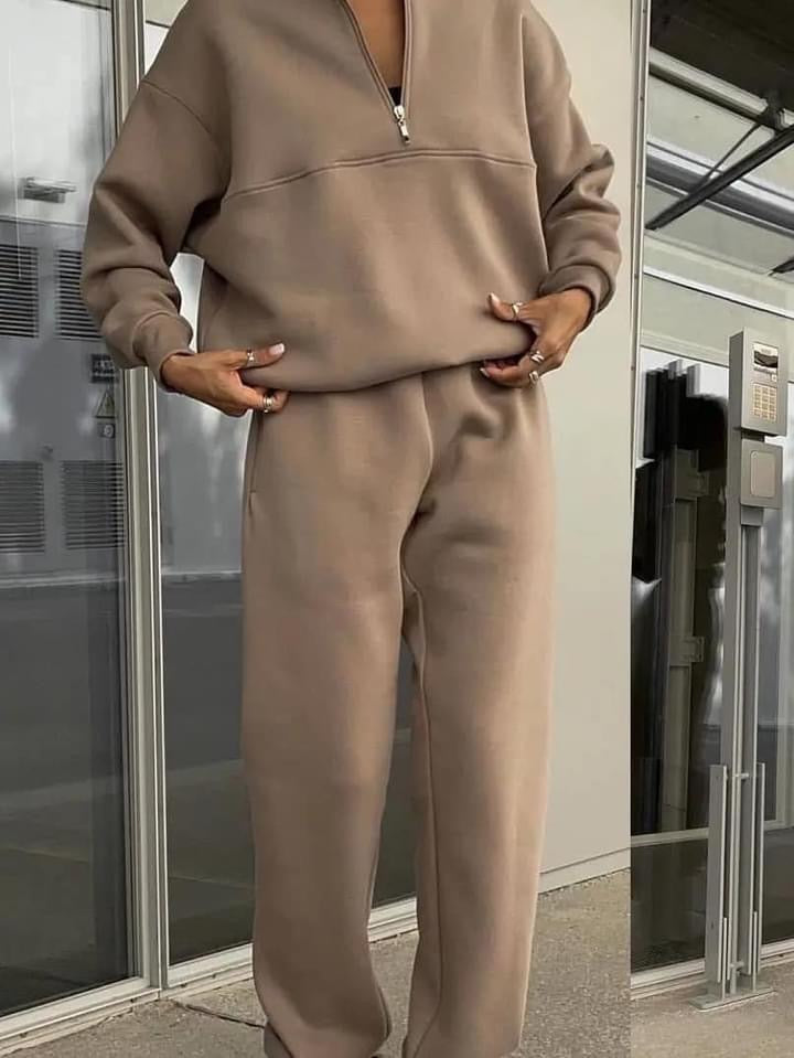 Half zip jogger set