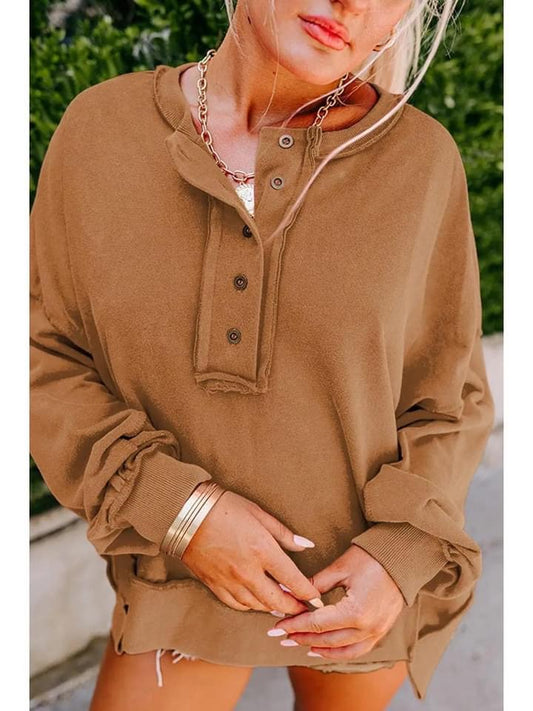 Exposed seam Pullover